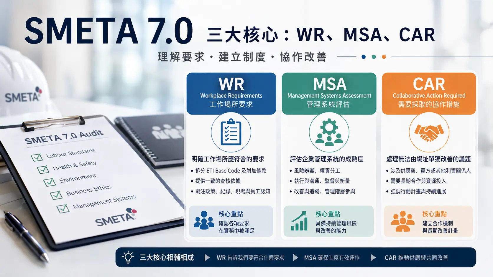SMETA_WR、MSA、CAR